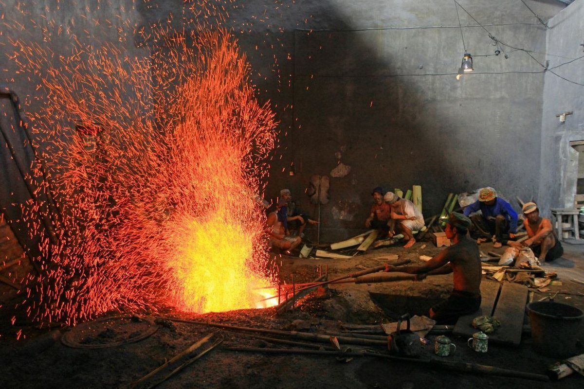 An emission-intensive metallurgy process at a steel plant